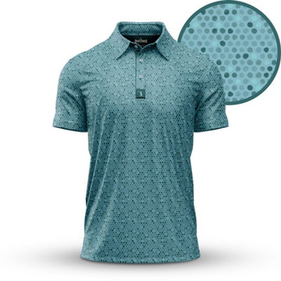 Bogey Bros - Mens Dots Teal Polo