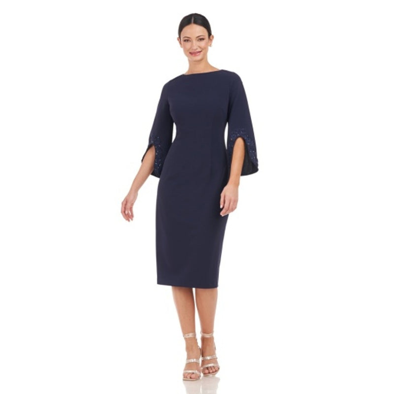 JS Collections - Womens Linett Soutache Sleeve Midi