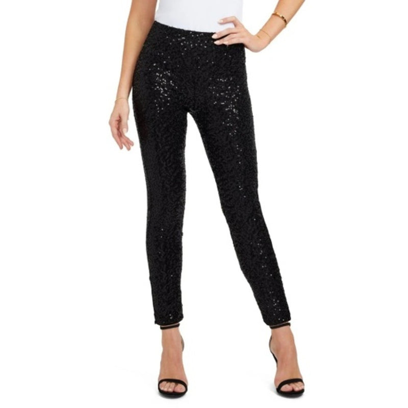 Tipsy Elves - Womens Black Sequin High Waisted Leggings