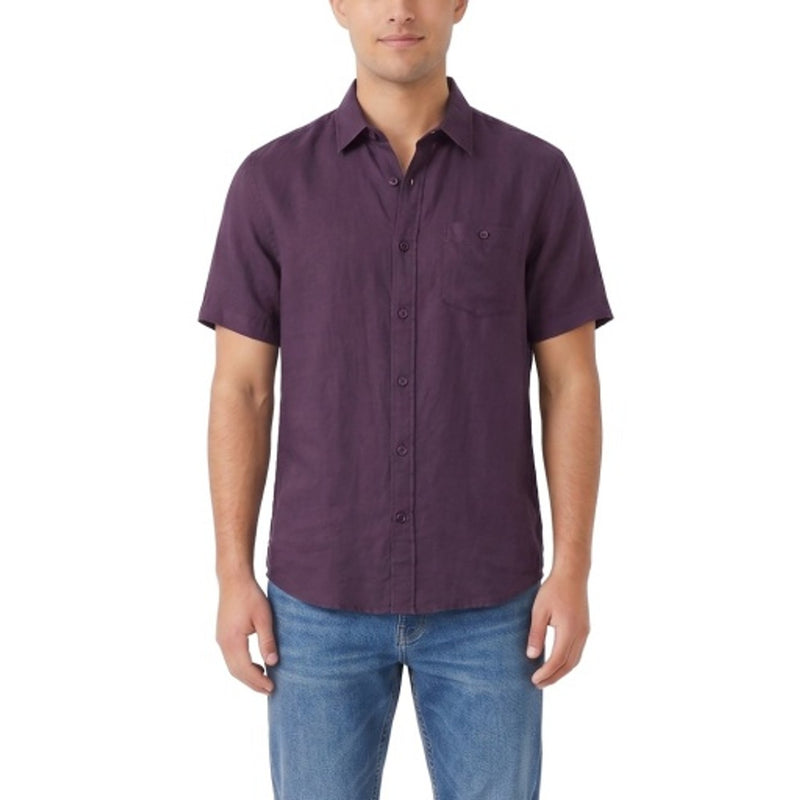 Hope & Henry - Mens Linen Short Sleeve Button Down Shirt