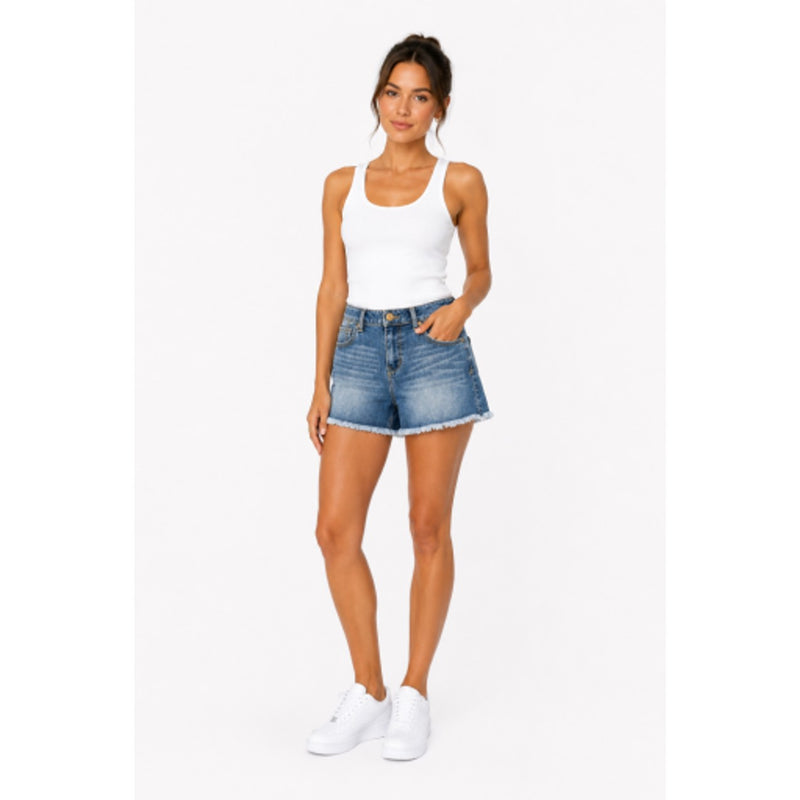 1822 Denim - Womens 5" Loose Short with Fray Hem