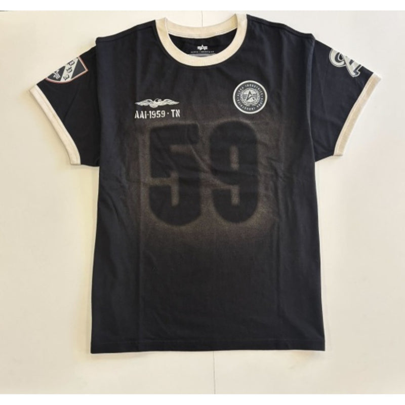 Alpha Industries - Mens Essential Ringer Relaxed Fit Tee (Battlewash 59)