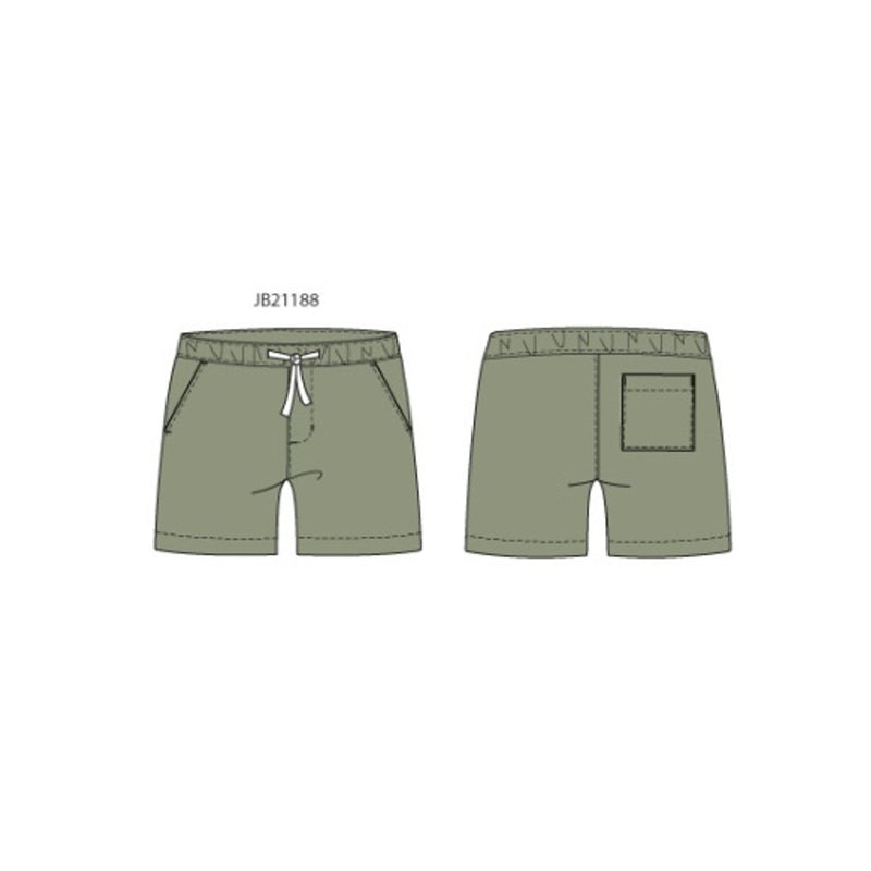 Janie and Jack - Boys with Olive Stretch Twill Po Short Spbas