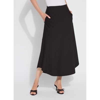 Lysse - Womens Drapey Ponte a-Line Midi Skirt