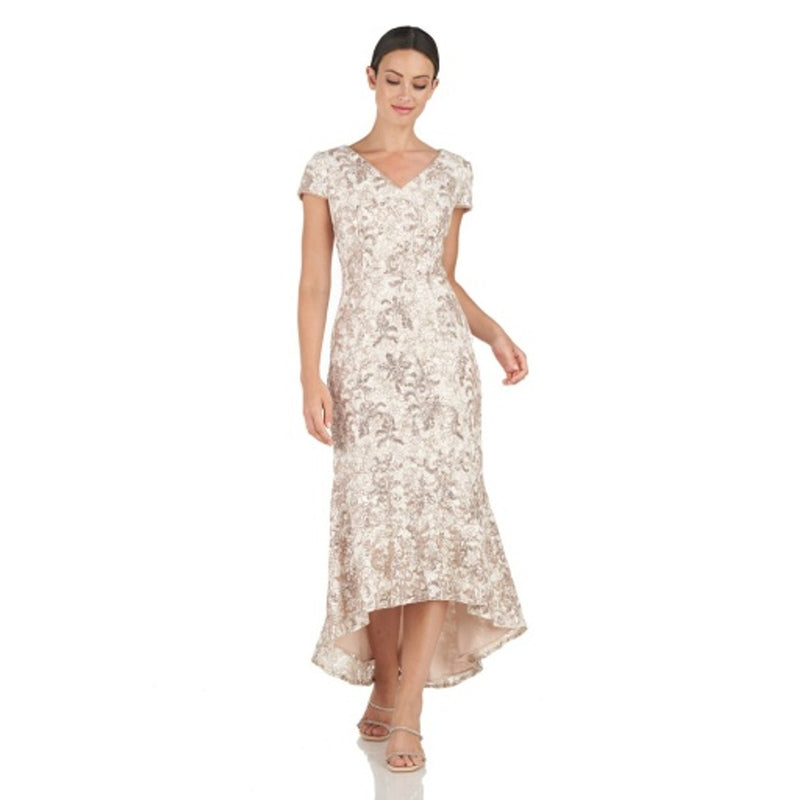JS Collections - Womens Bailey V-Neck High Low Dress