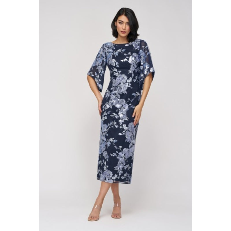 JS Collections - Womens Lea Flutter Sleeve Cocktail