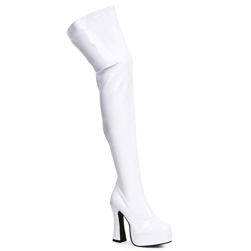Ellie Shoes - 5" Chunky Heel Thigh High Stretch Boots