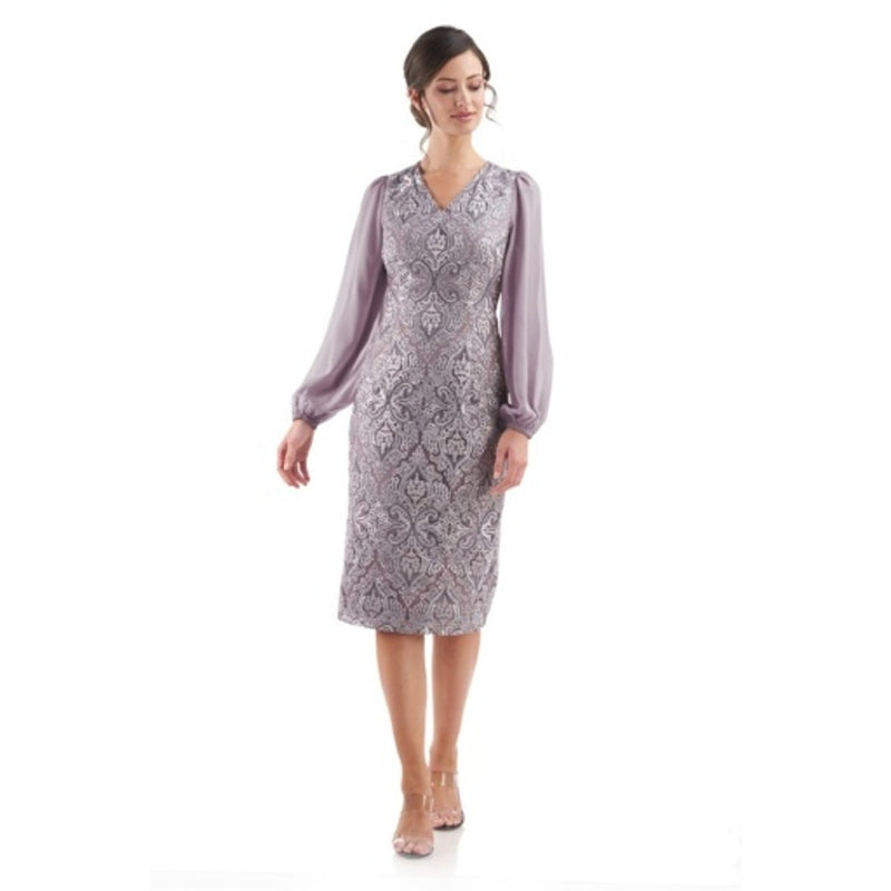 JS Collections - Womens Alani V-Neck Knee Length Dress