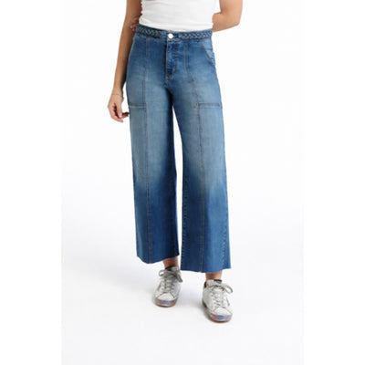 1822 Denim - Womens 27" High Rise Wide Leg with Braid Waistband