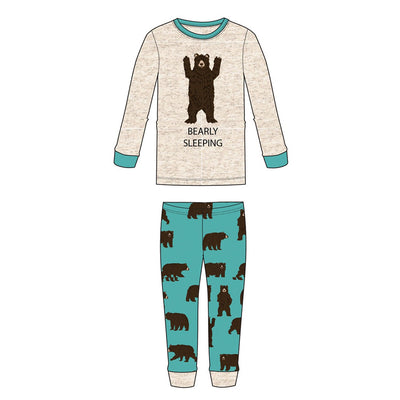 Little Blue House - Brown Bears Kids Pajama Set