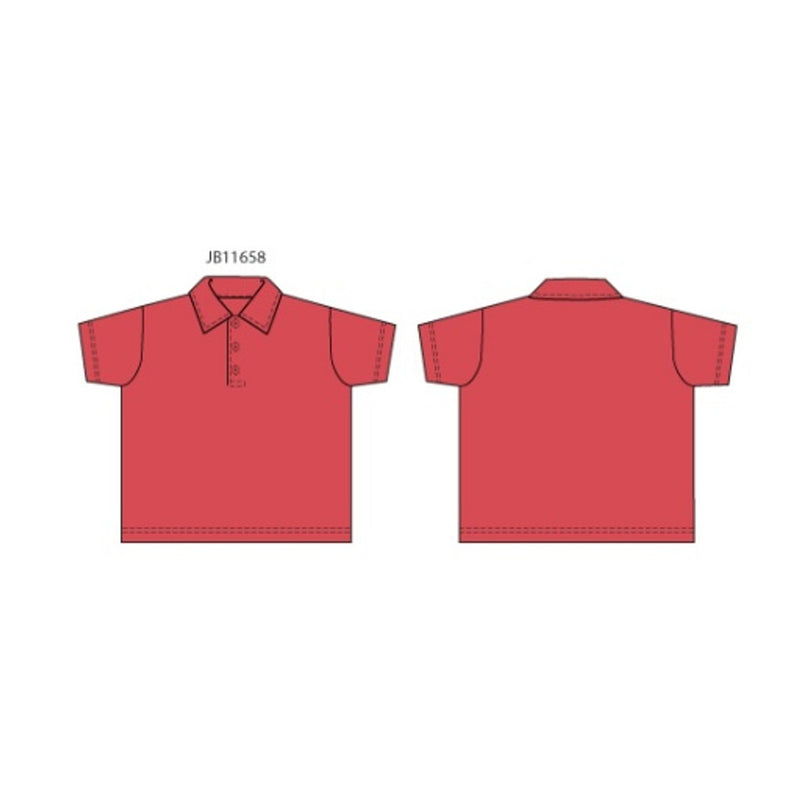 Janie and Jack - Boys K X Short Sleeve Red Loop Terry Polo Sm0