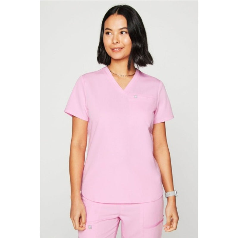 Fabletics - Womens Vital Scrub Top - Pink Marshmallow