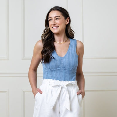 Hope & Henry - Womens Empire Sweater Tank