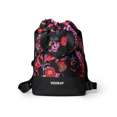 Thirty Three Threads - Unisex Flex Cinch Backpack Black Poppy