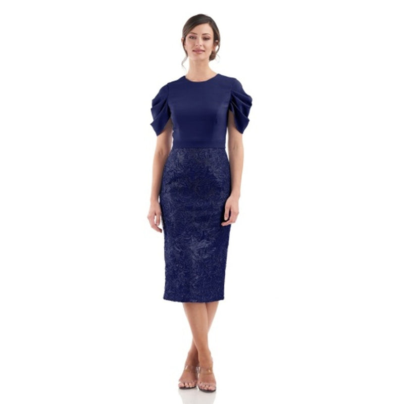 JS Collections - Womens Elly Pleated Sleeve Midi Dress