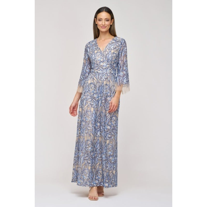 JS Collections - Womens Vienna Slit Sleeve Gown