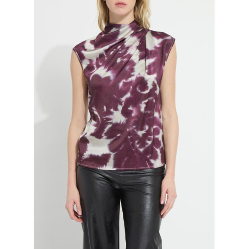 Lysse - Womens Rosalind High Neck Draped Blouse