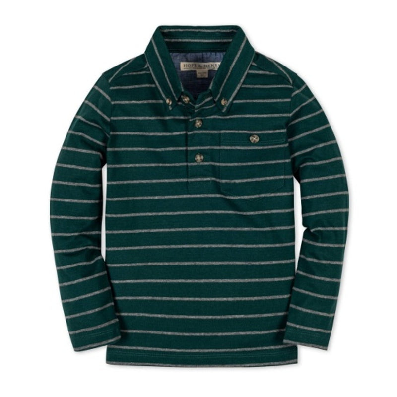 Hope & Henry - Boys Organic Long Sleeve Polo