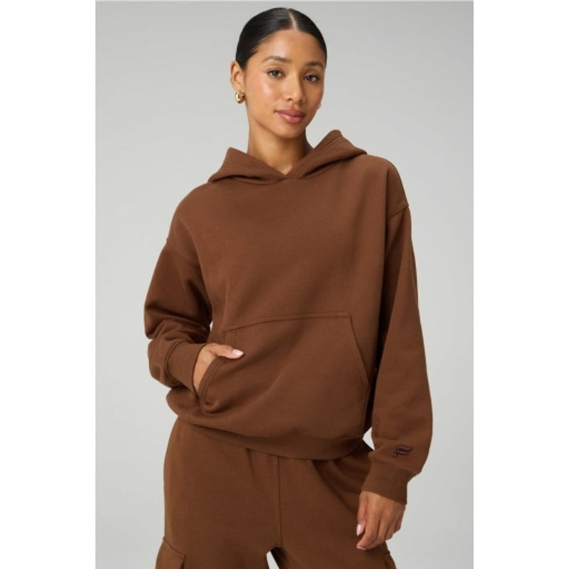 Fabletics - Womens Cozy Fleece Hoodie - Hazelnut