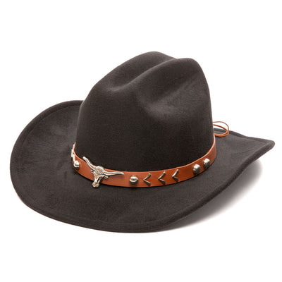 San Diego Hat Company - Whiskey Mens Faux Felt Cattlemans Crease