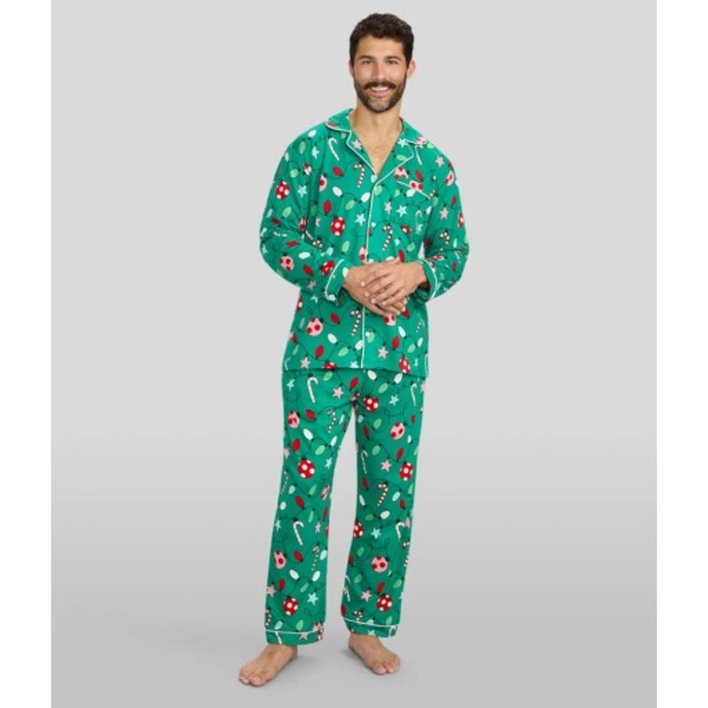 Tipsy Elves - Mens Holly Jolly Lapel Pajamas