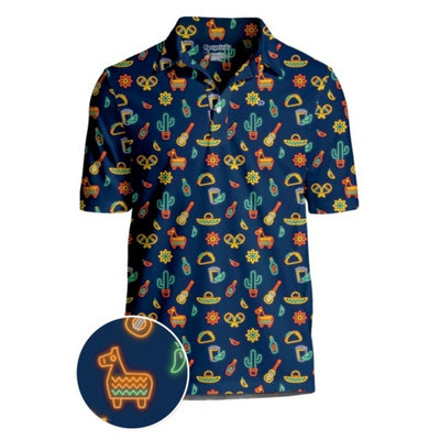 Tipsy Elves - Mens Neon Fiesta Polo