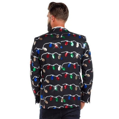 Tipsy Elves - Mens Sequin Tangle Wrangler Blazer with Tie