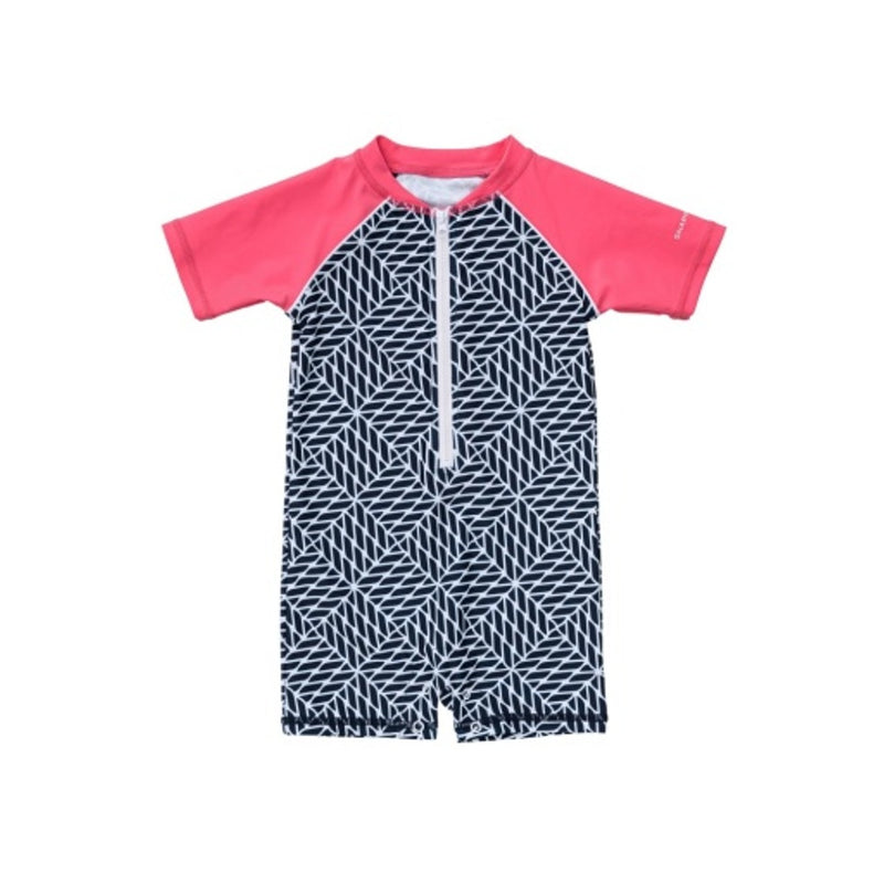 Snapper Rock - Kids Nautical Knots Short Sleeve Sunsuit