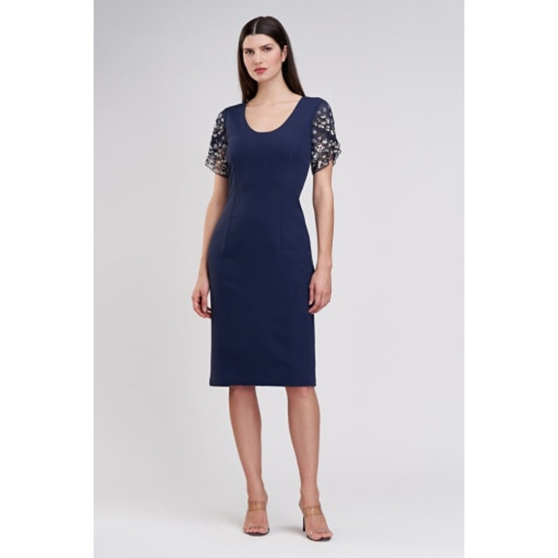 JS Collections - Womens Jessie Beaded Cocktail Dress
