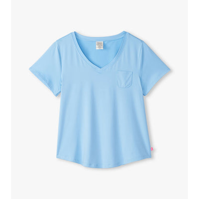Little Blue House - Unisex Placid Blue V-Neck Tee in a Bag