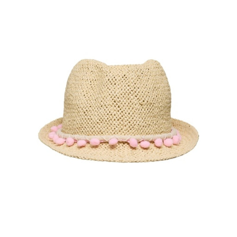 Snapper Rock - Girls Pink Pompom Fedora