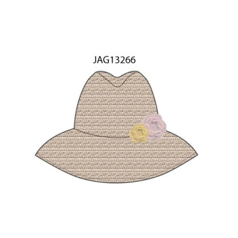 Janie and Jack - Kids G Brn Flrl Straw Hat Sm1