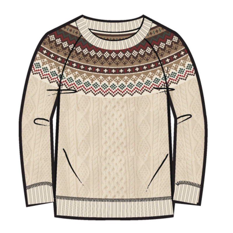 Hope & Henry - Boys Organic Fair Isle Cable Sweater