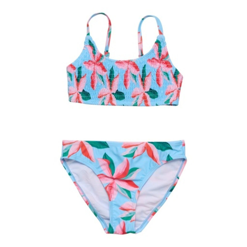 Snapper Rock - Girls Laguna Bloom Teen Recycled Shirred Bikini