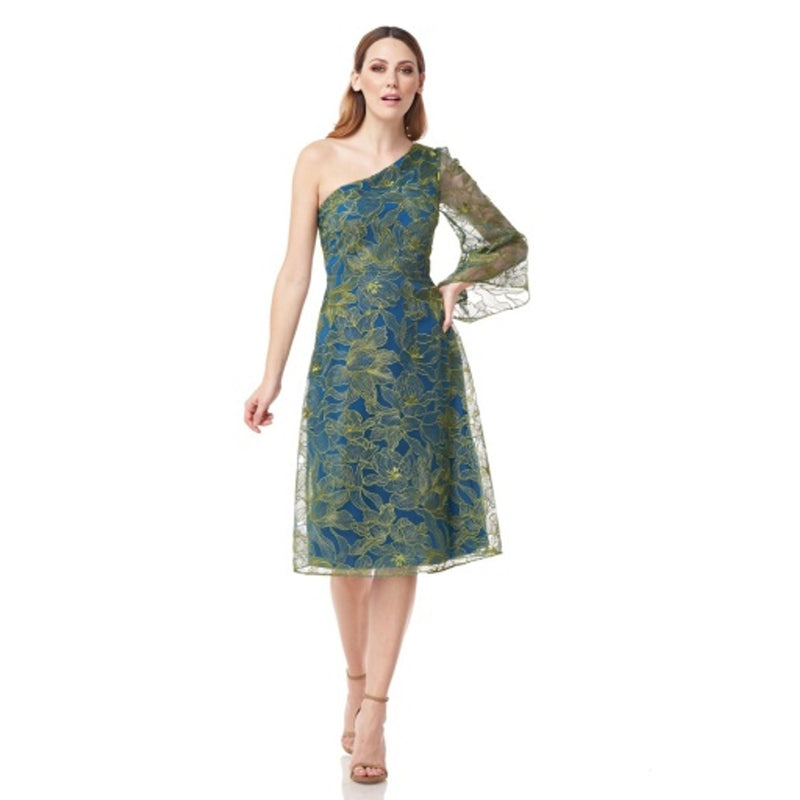 JS Collections - Womens Lulu One Shoulder Midi Dress
