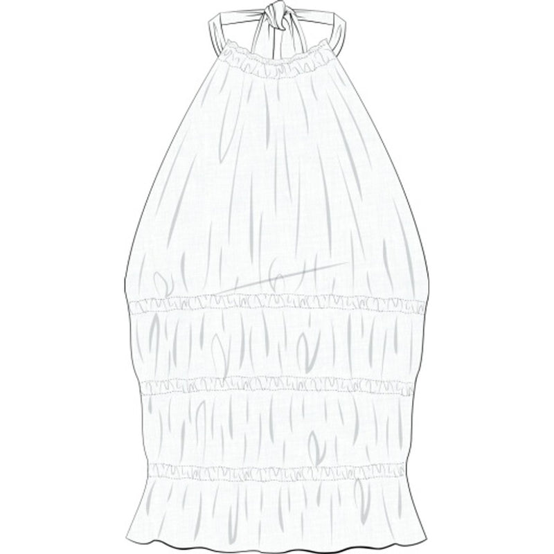 Onia - Womens Air Linen Smocked Halter Top