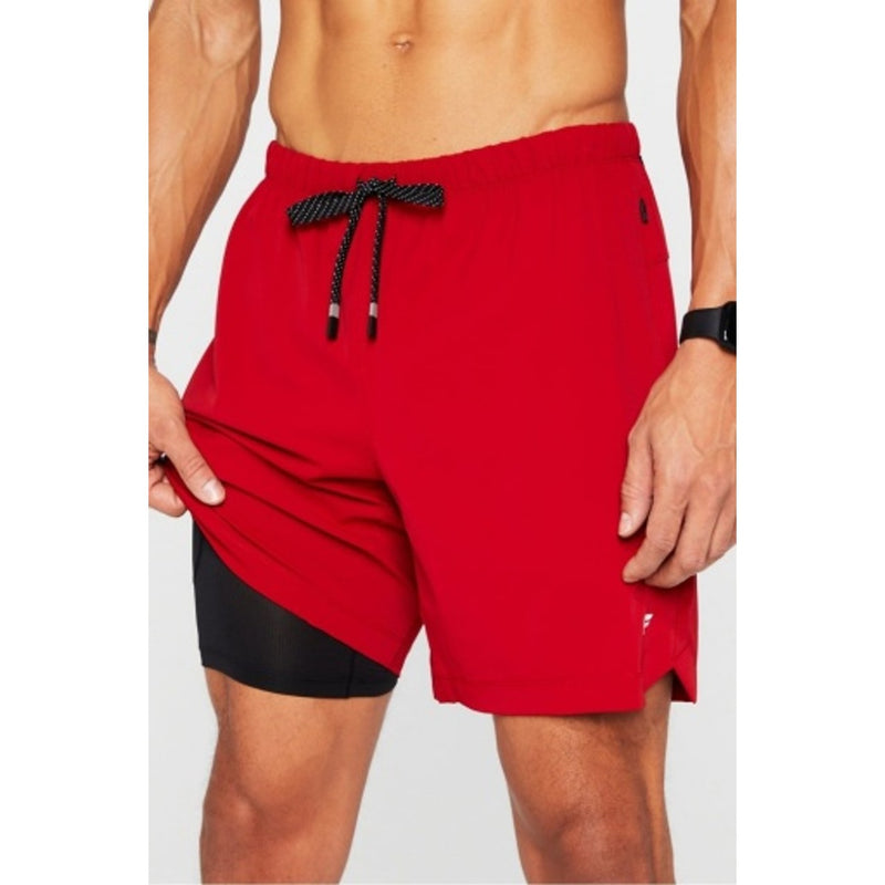 Fabletics - Mens the 7" One Short (Lined) - Holly Berry