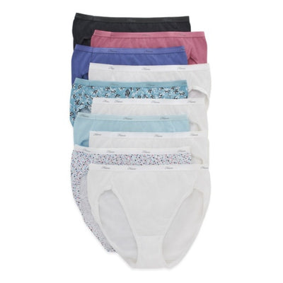 Hanes - Womens Breathable Hi-Cut Cotton Underwear Assorted 10-Pack