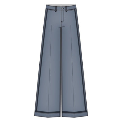 Liverpool Los Angeles - Womens Super Stride Wide Leg with Shadow Cuf28" Ins