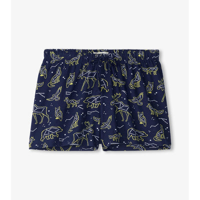 Little Blue House - Animal Constellations Womens Sleep Shorts