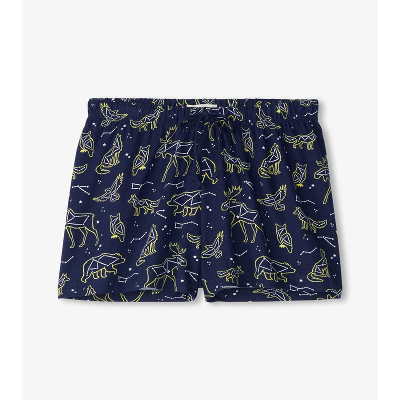 Little Blue House - Animal Constellations Womens Sleep Shorts