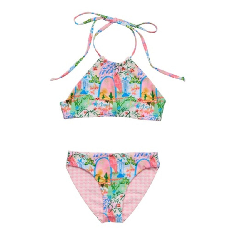 Snapper Rock - Girls Enchanted Oasis Reversible Halter Bikini