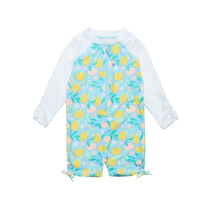 Snapper Rock - Girls Lemon Drops Long Sleeve Sunsuit