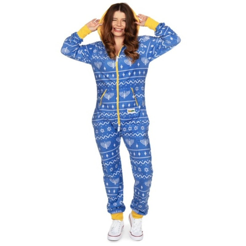 Tipsy Elves - Womens Blue Hanukkah Jumpsuit