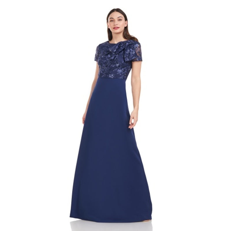 JS Collections - Womens Rae Bow Detail Gown