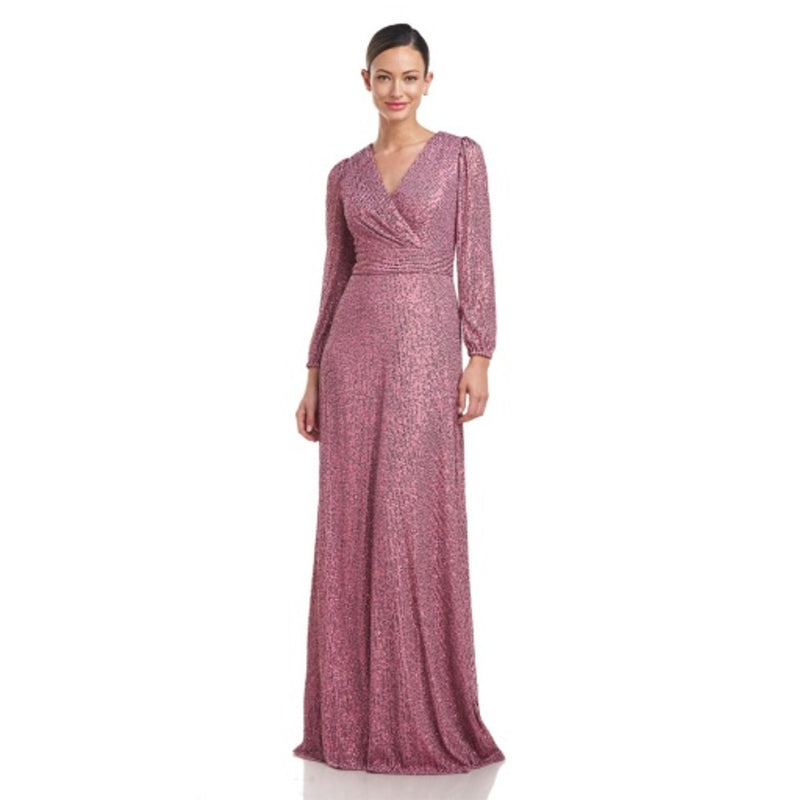 JS Collections - Womens Camila V-Neck Gown