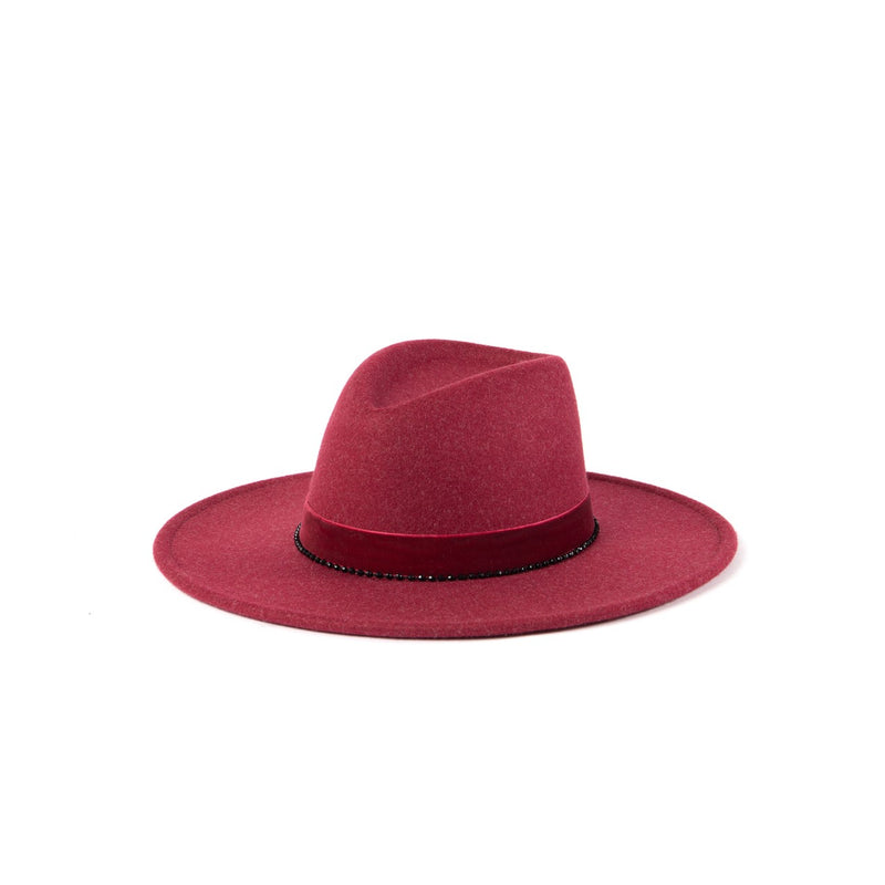 San Diego Hat Company - Heathered Faux Felt Fedora with Velvet
