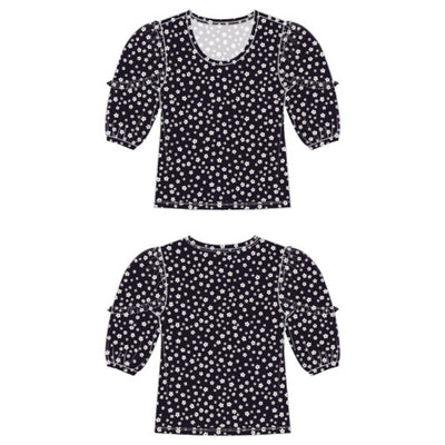 Liverpool Los Angeles - Womens Mid Length Ruffle Slv Scoop Neck Knit Top