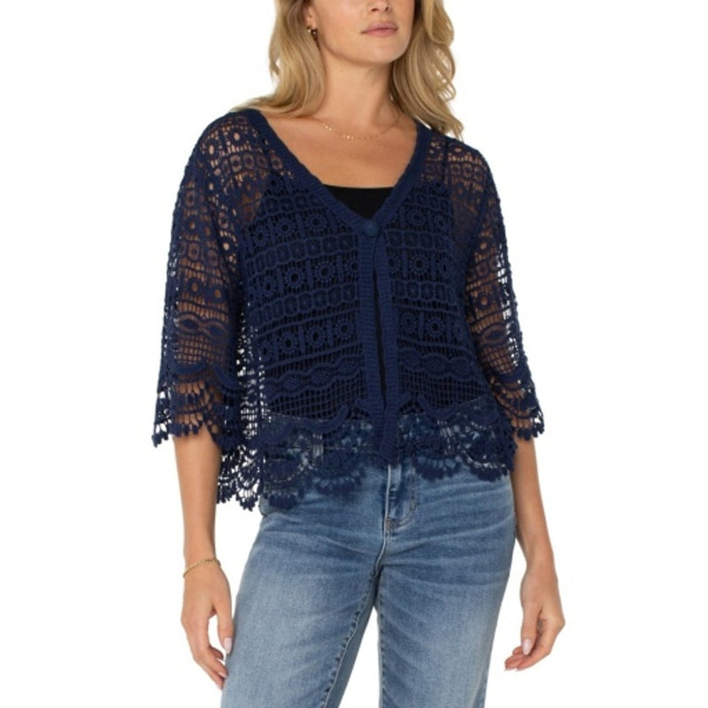Liverpool Los Angeles - Womens Short Sleeve Lace Bolero