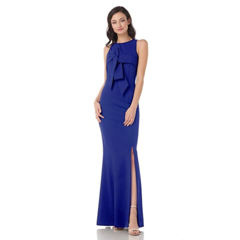 JS Collections - Womens Leona Bow Halter Gown